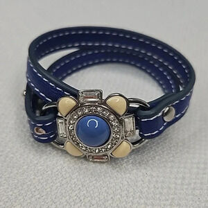 Lia Sophia Purple Leather Wrap‎ Bracelet